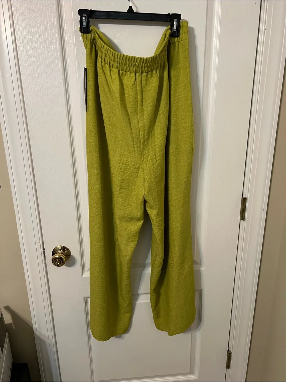 Wide-Leg Drawstring Pants in Lime Green - Picture 5 of 5
